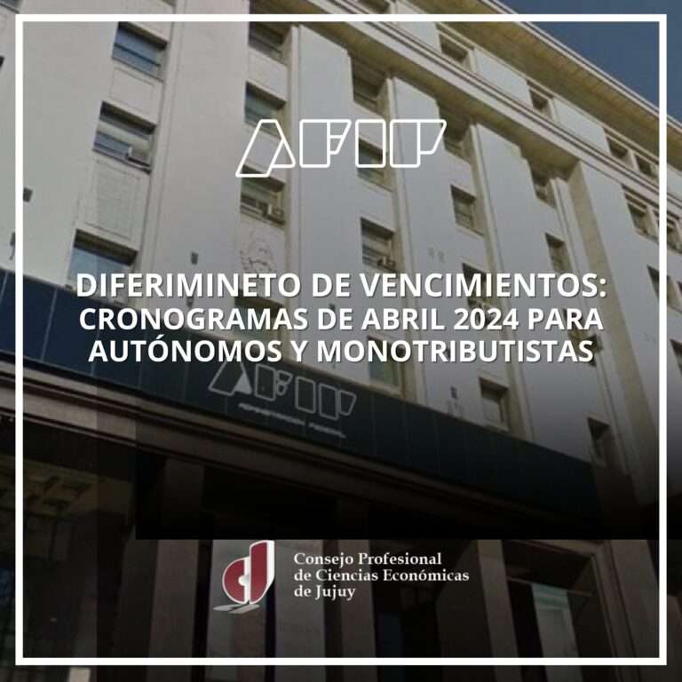 Diferimiento De Vencimientos Cronogramas De Abril Para Aut Nomos