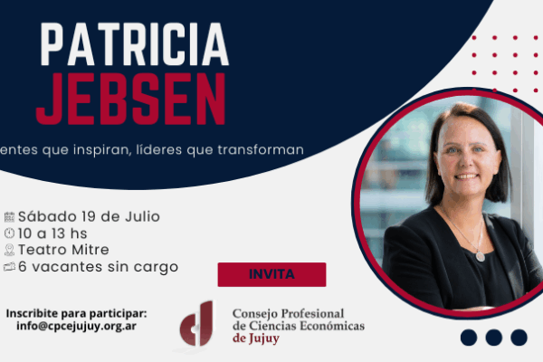🎤 Llega a Jujuy Patricia Jebsen¡Una referente nacional en innovación, liderazgo y transformación!