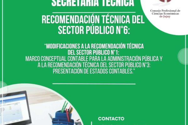 SECRETARÍA TÉCNICA: RECOMENDACIÓN TÉCNICA DEL SECTOR PÚBLICO N° 6